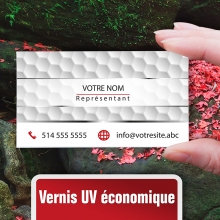 Création de cartes d'affaires vernis UV économique pour Chambly
