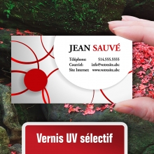Cartes d'affaires Spot UV sélectif pour Richelieu