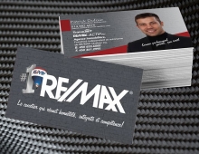 Photos de carte d'affaires pour courtier immobilier Remax